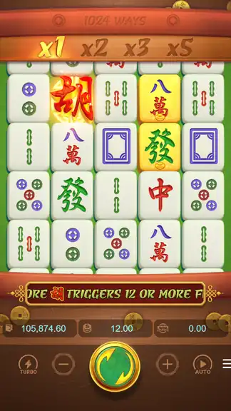 Mahjong Ways checkpoint spin 1200, balance 105,910.60, bet 12.00
